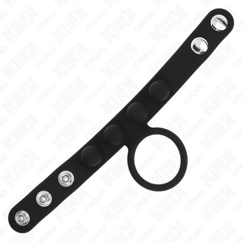Kink - Anillo Pene Cuero 3.5 Cm Con Cierre A Presión 23 X 2 Cm