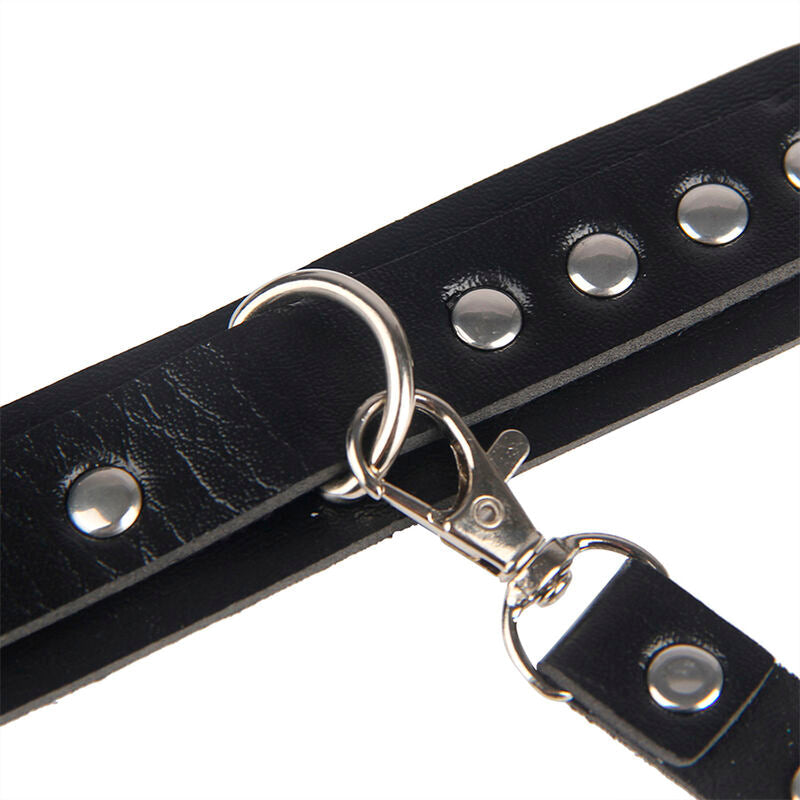 Subblime - 953690 Esposas Con Cinturón Bondage Negro Talla Única