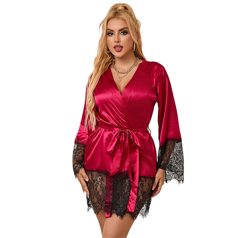 Subblime - 953829 Pijama Elegante De Encaje + Tanga Rojo L/Xl
