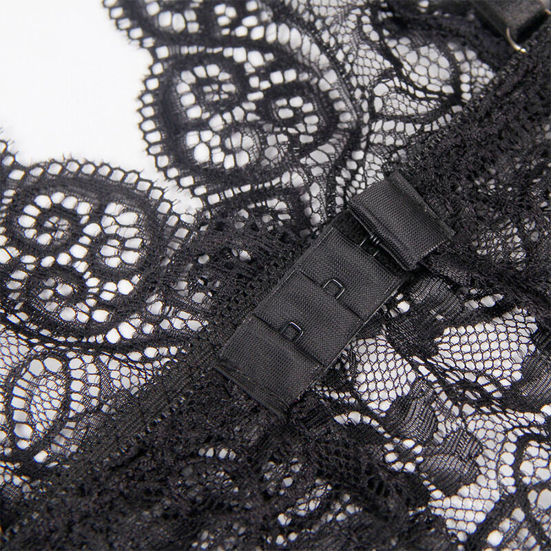 Subblime - 953928 Camisón De Seda Y Encaje + Panties Negro L/Xl