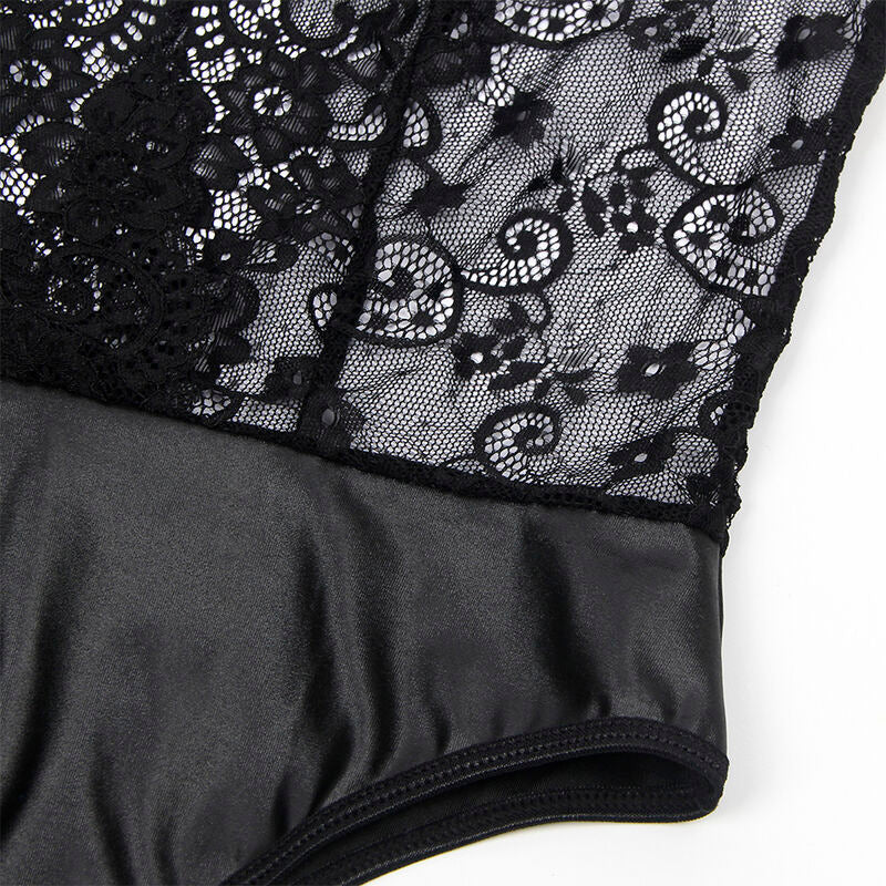 Subblime - 954383 Body Sexy Con Ligueros Negro S/m