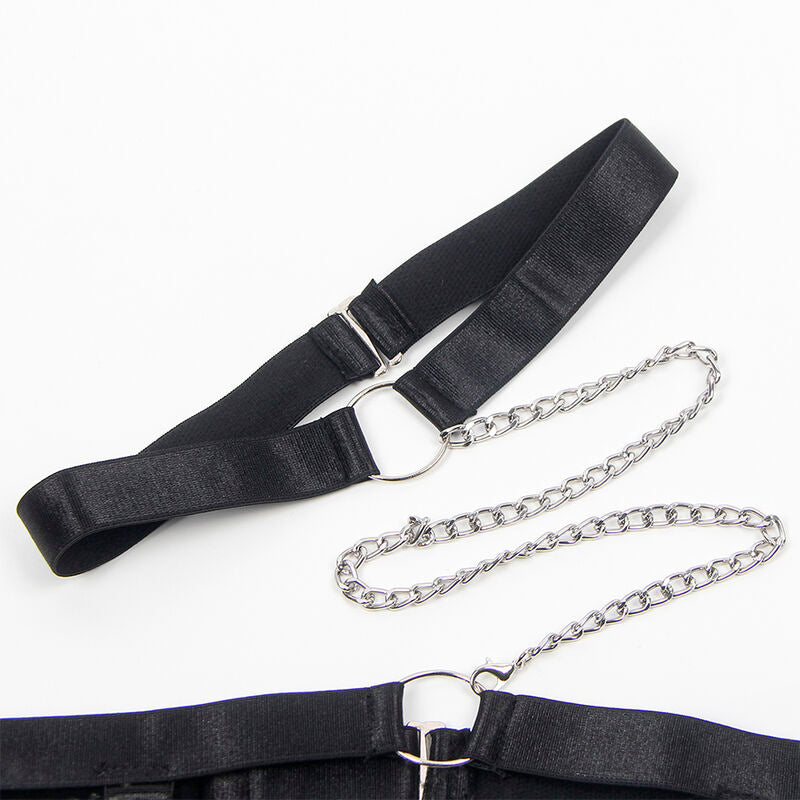 Subblime - 954390 Body Sexy Con Ligueros Negro L/xl
