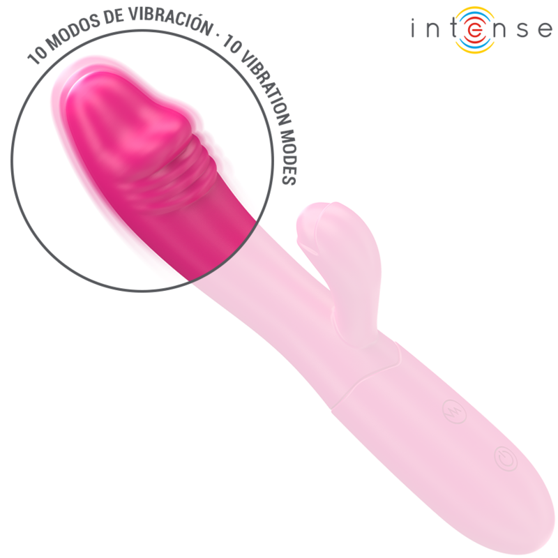 Intense - Ivy Vibrador Flexible 10 Vibraciones Con Lengua Estimuladora Rosa