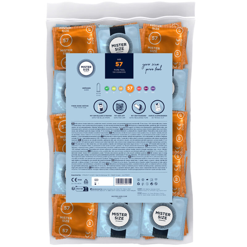 Mister Size - Preservativos Talla L 57 Mm (100 Unidades)