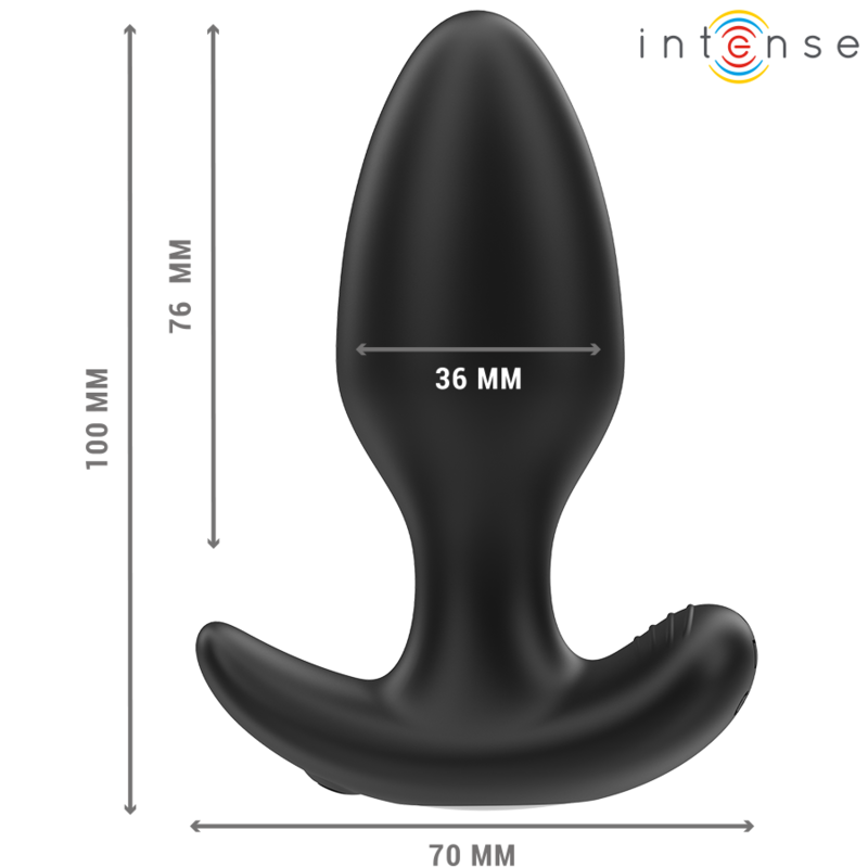 Intense - Joey Plug Anal 10 Vibraciones Negro Control Remoto