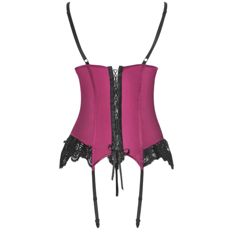 Livco Corsetti Fashion - Agrafena Cf 90436 Corset + Tanga Burdeos S/m