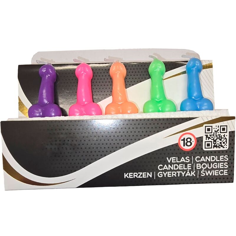 Set De 5 Velas En Forma De Pene
