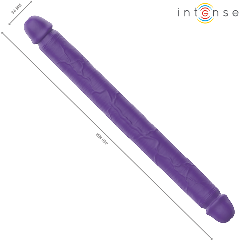 Intense - Gunter Dildo Doble Vibrador 40 Cm Morado Control Remoto