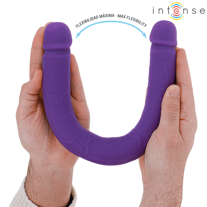 Intense - Gunter Dildo Doble Vibrador 40 Cm Morado Control Remoto