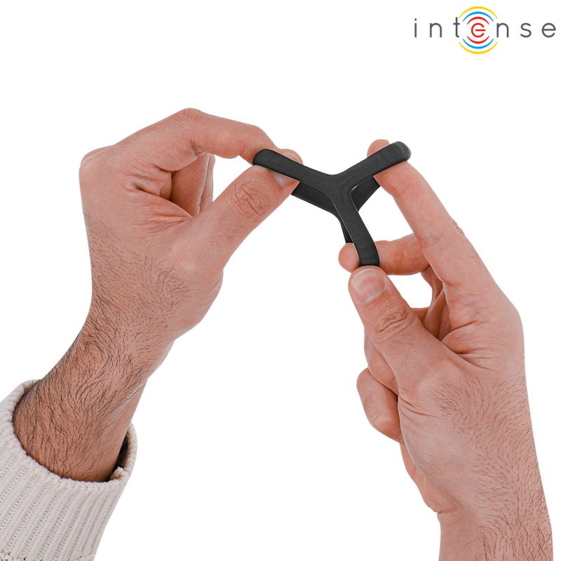 Intense - Carson Anillo Doble Para Pene Silicona Negro Modelo 4