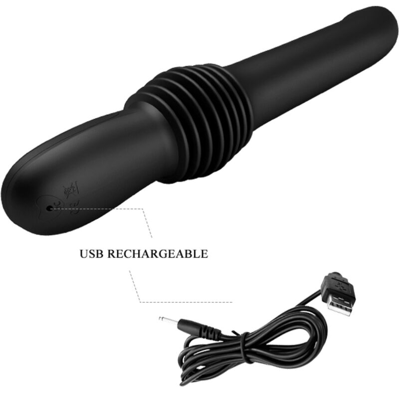 Pazuzu Vibrador Con Thrusting Usb Silicona