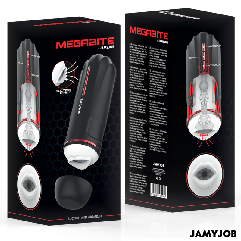 Jamyjob - Megabite Masturbador Boca Automático 5 Modos Succión Y Vibración