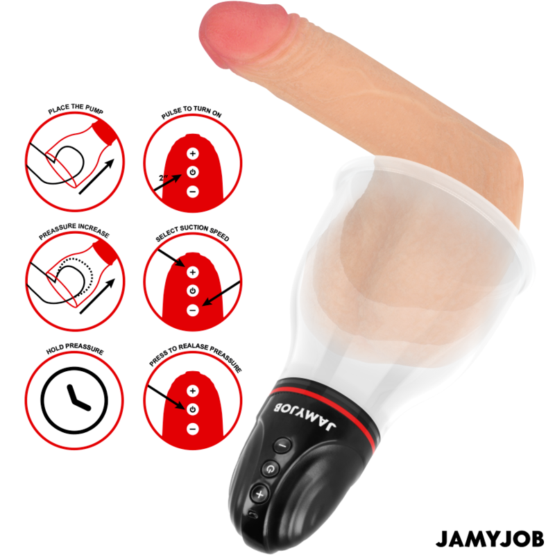 Jamyjob - Xpand Lite Bomba Automática De Testículos 3 Niveles De Succionador Gris