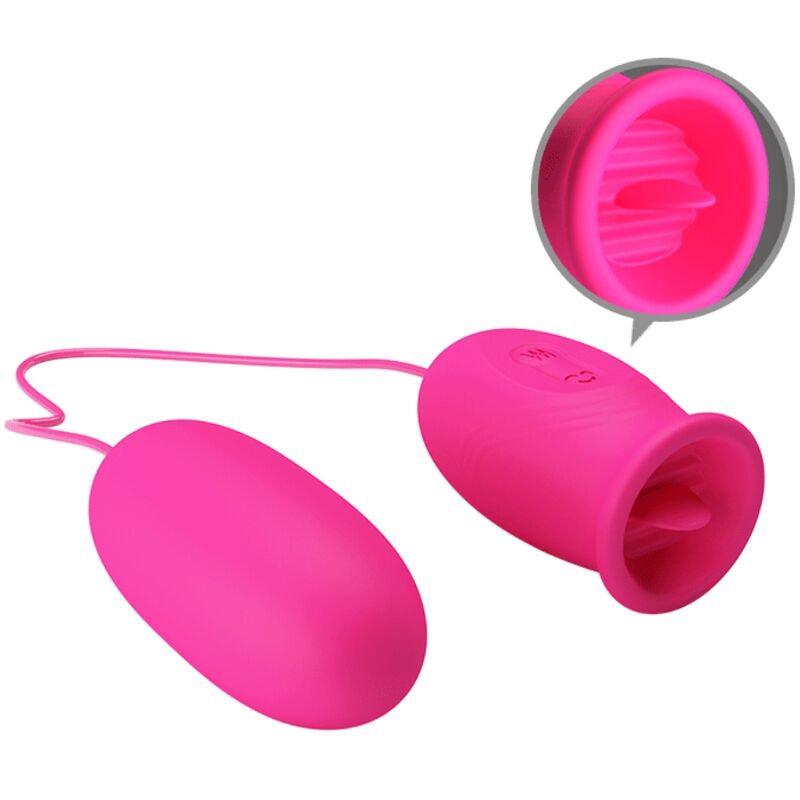Pretty Love - Daisy Huevo Vibrador + Lengua Estimuladora De Clítoris Rosa