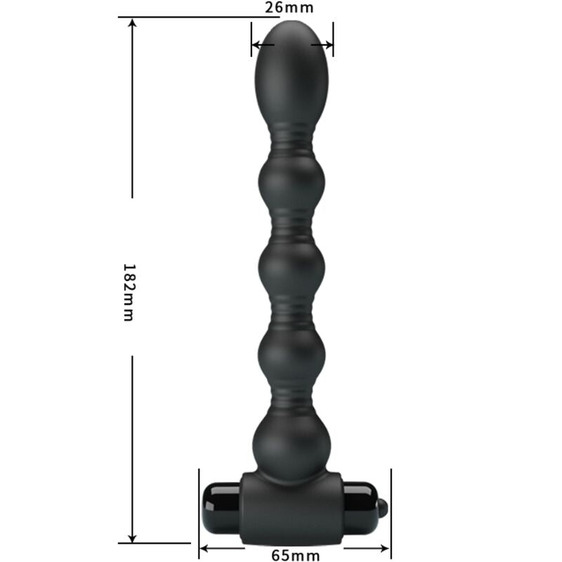 Pretty Love - Lynn Plug Anal Silicona 10 Vibraciones Negro