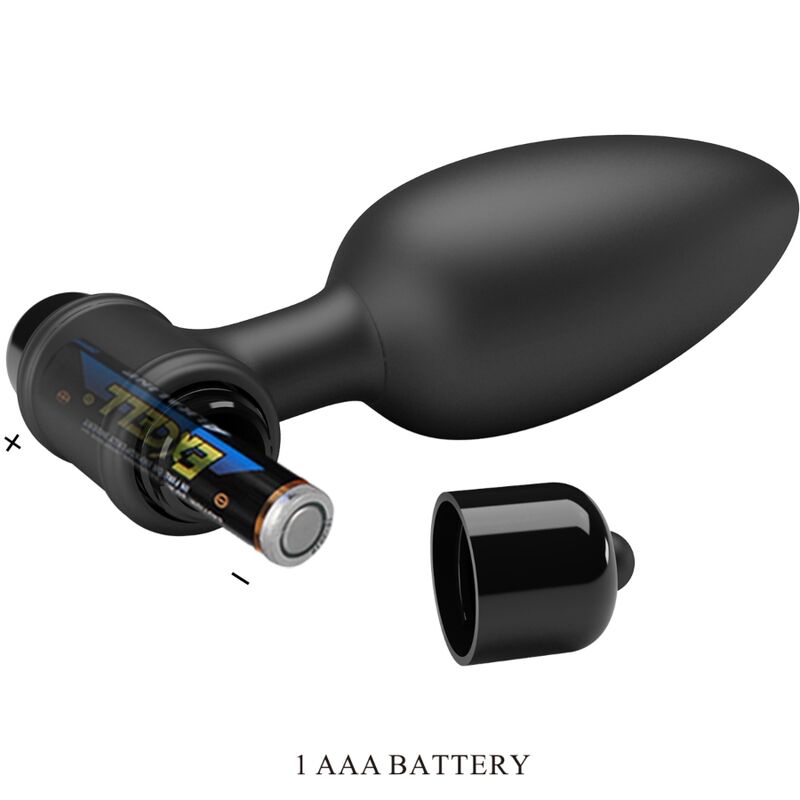 Pretty Love - Vibra Butt Plug 2 Plug Anal 10 Vibraciones Negro