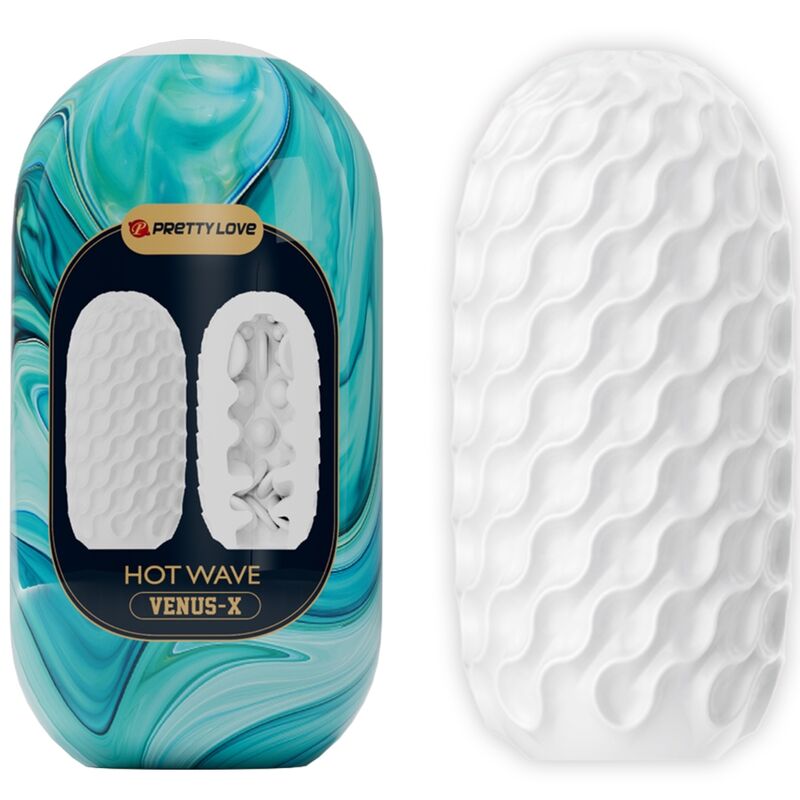 Pretty Love - Hot Wave Masturbador Masculino Silicona Blanco