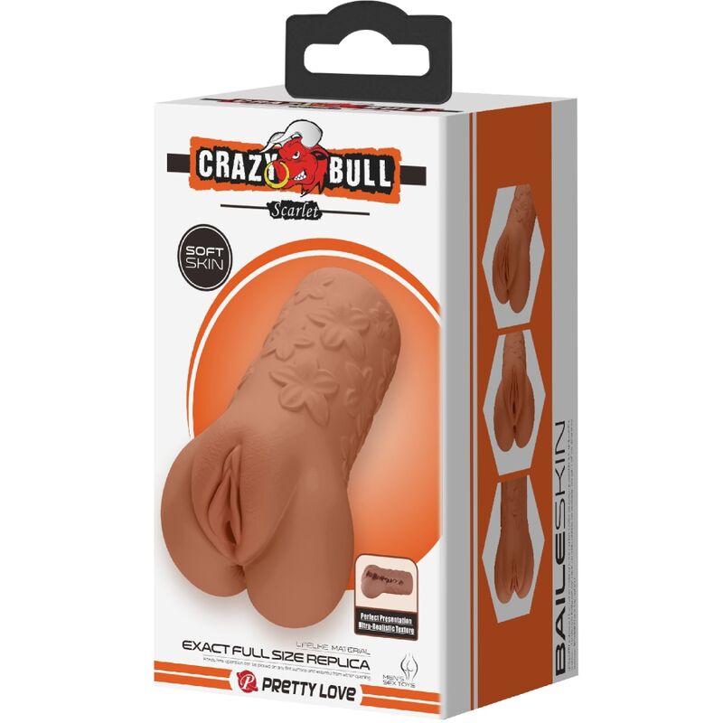 Crazy Bull - Scarlet Vagina Y Ano Diseño Con Flores Natural