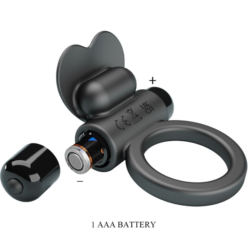 Pretty Love - Debonaire Anillo Vibrador Conejo 10 Vibraciones Negro