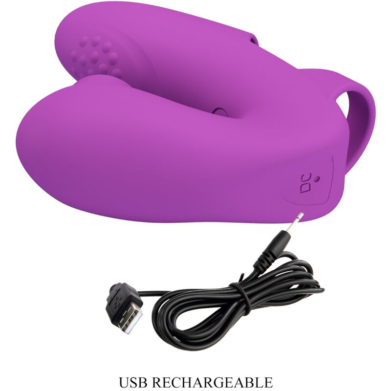 Pretty Love - Athena Vibrador De Dedo Con Estimulador Clítoris Morado