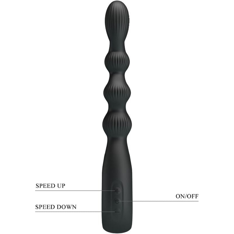 Pretty Love - Federer Vibrador Anal 12 Vibraciones Negro