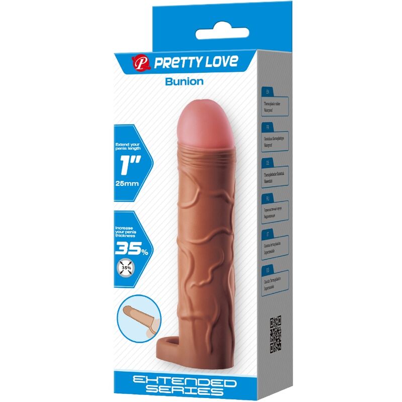 Pretty Love - Bunion Funda Para Pene Con Extensión De 2.5 Cm Mulato
