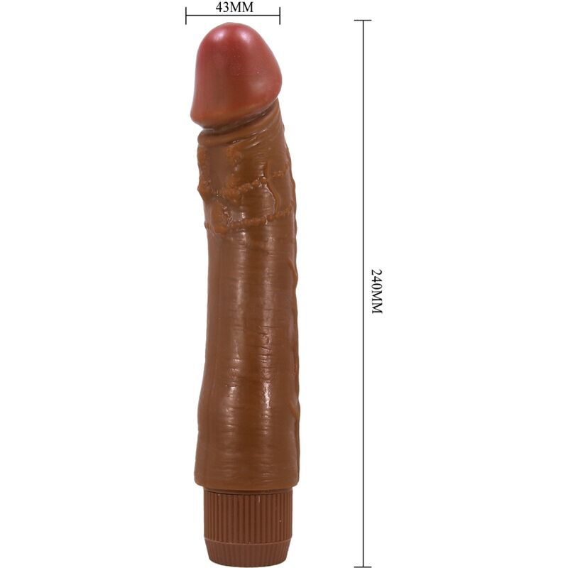 Baile - Dybbuk Vibrador Realístico 24 Cm Mulato