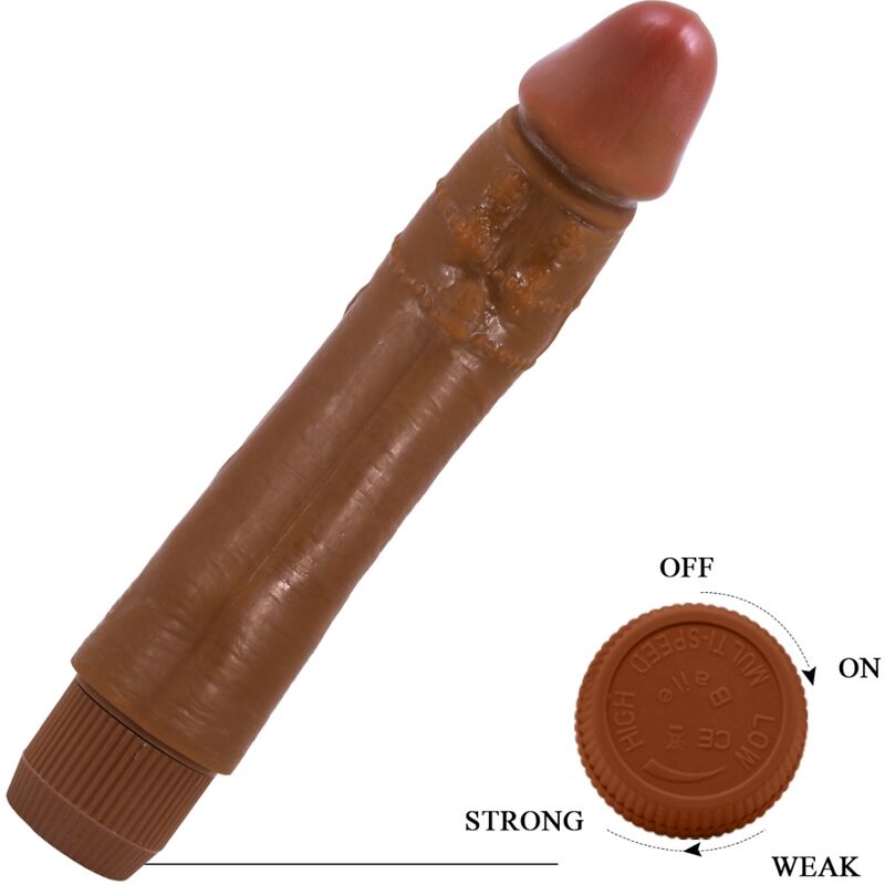 Baile - Dybbuk Vibrador Realístico 24 Cm Mulato