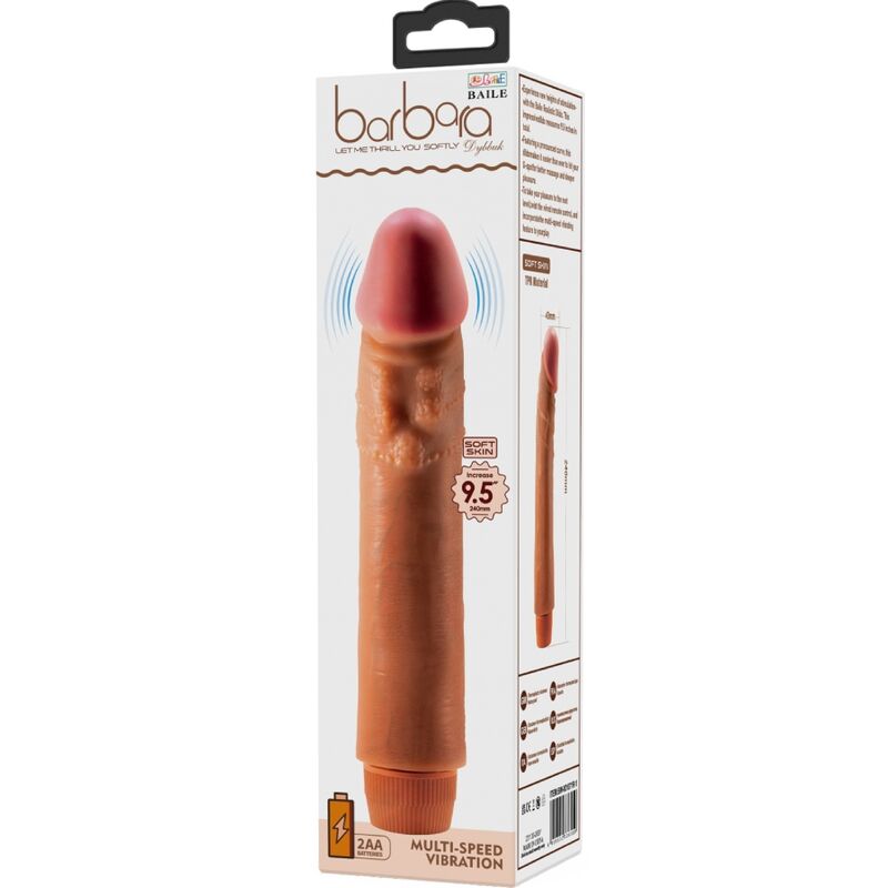 Baile - Dybbuk Vibrador Realístico 24 Cm Mulato