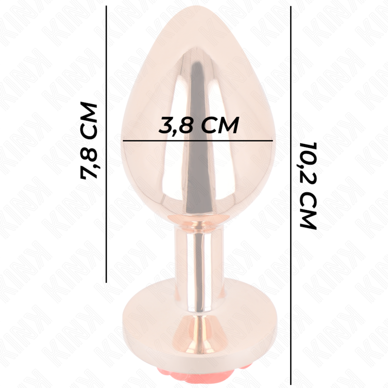 Kink - Plug Anal Oro Rosado Rosa Roja L