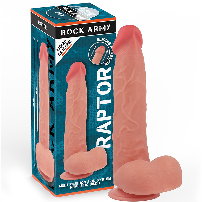 Rockarmy - Raptor Dildo Realista Dual Density Liquid Silicone 24 Cm -O- 4.4 Cm