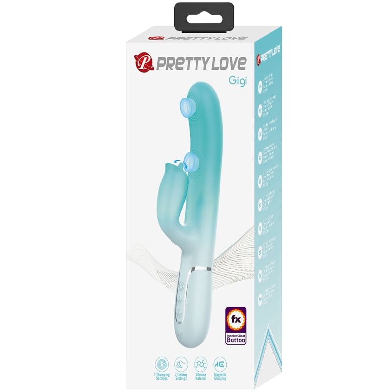 Pretty Love - Gigi Vibrador Rabbit Multifunción Verde Agua