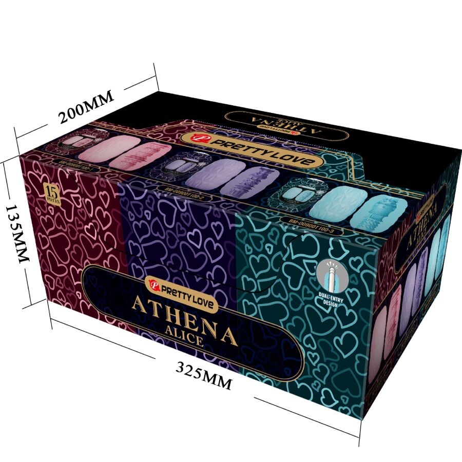 Pretty Love - Athena Alice Pack 15 Masturbadores Masculinos Varios