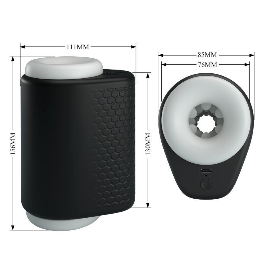 Pretty Love - Dj Girl Masturbador Masculino Con Vibración 5 Configuraciones Negro