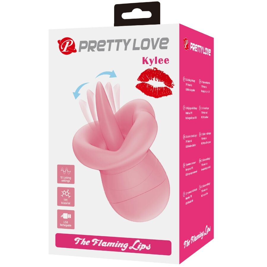 Pretty Love - Kylee Lengua Estimuladora Clítoris 10 Vibraciones Rosa Nude