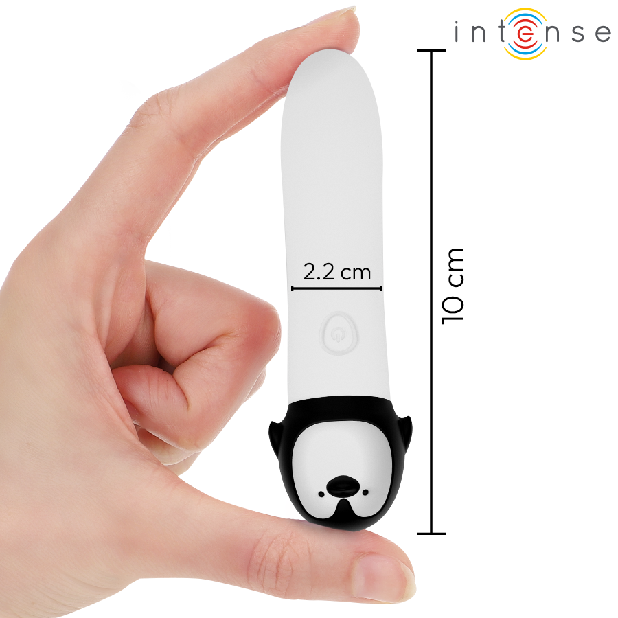 Intense - Rico Bala Vibradora Pingüino Recargable Usb 10 X 2.2 Cm
