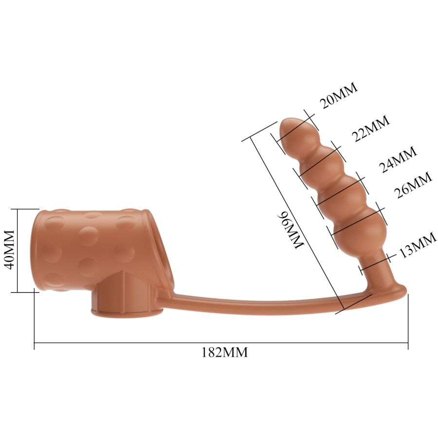 Pretty Love - Funda Para Pene Con Plug Anal Natural