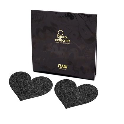 Bijoux Indiscrets - Pezoneras Flash Corazãn Negro