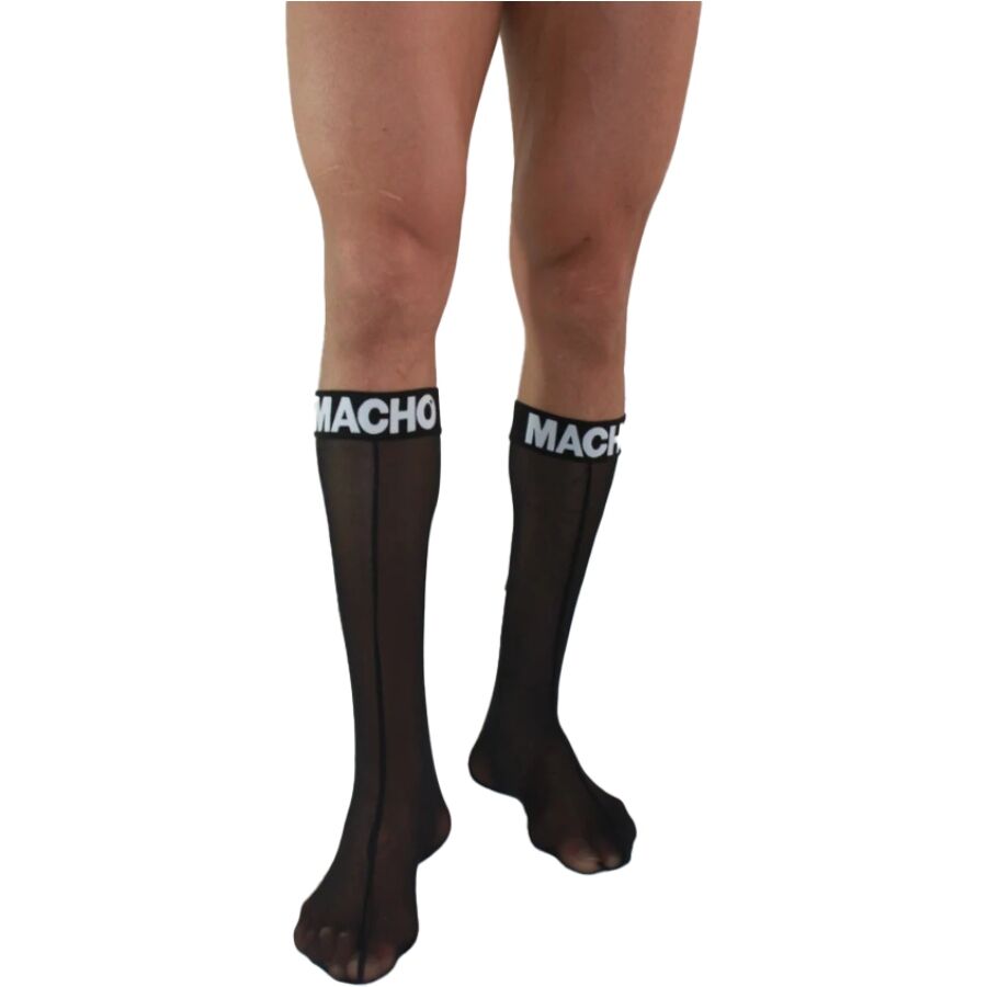 Macho - Calcetines Finos Negro Talla Única