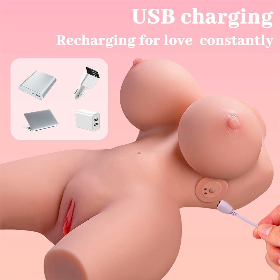 Xise - Frieda Torso Realístico Femenino Con Vibración 36 Cm