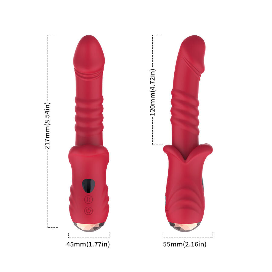 Armony - Dildo Vibrador Estimulador Punto A Rojo