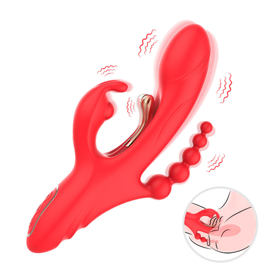 Armony - Vibrador Estimulador Punto G Y Clítoris Rojo