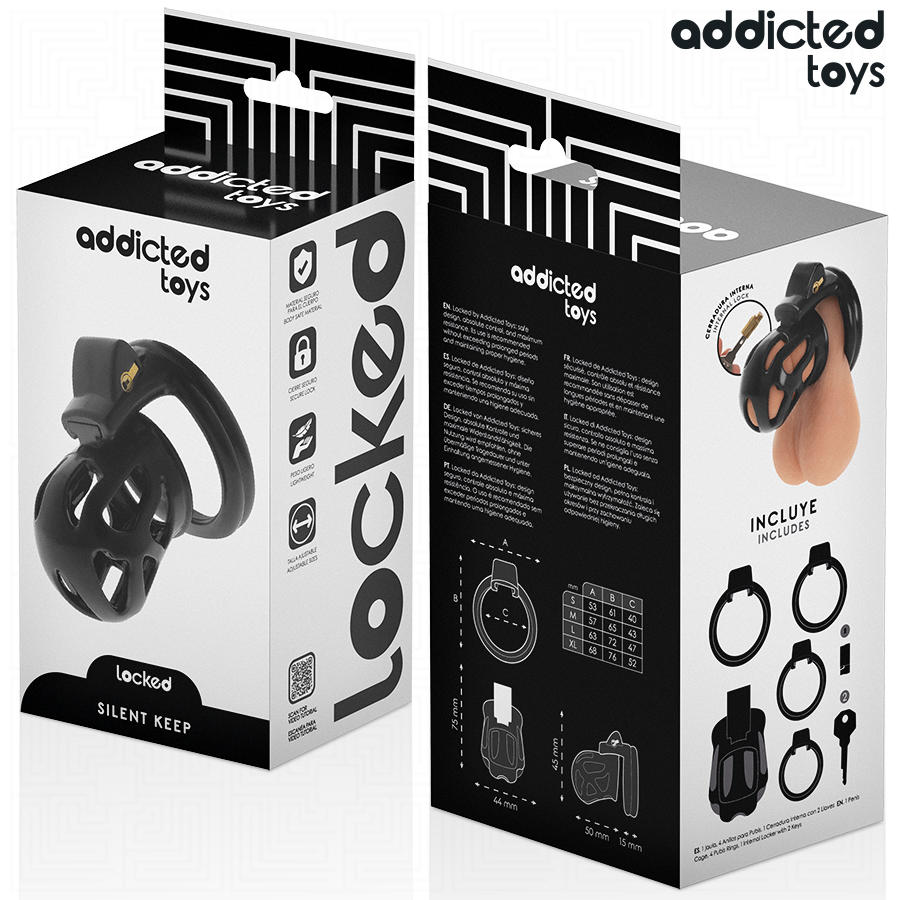 Addicted Toys Locked - Silent Keep Jaula Para Pene 7,5 Cm