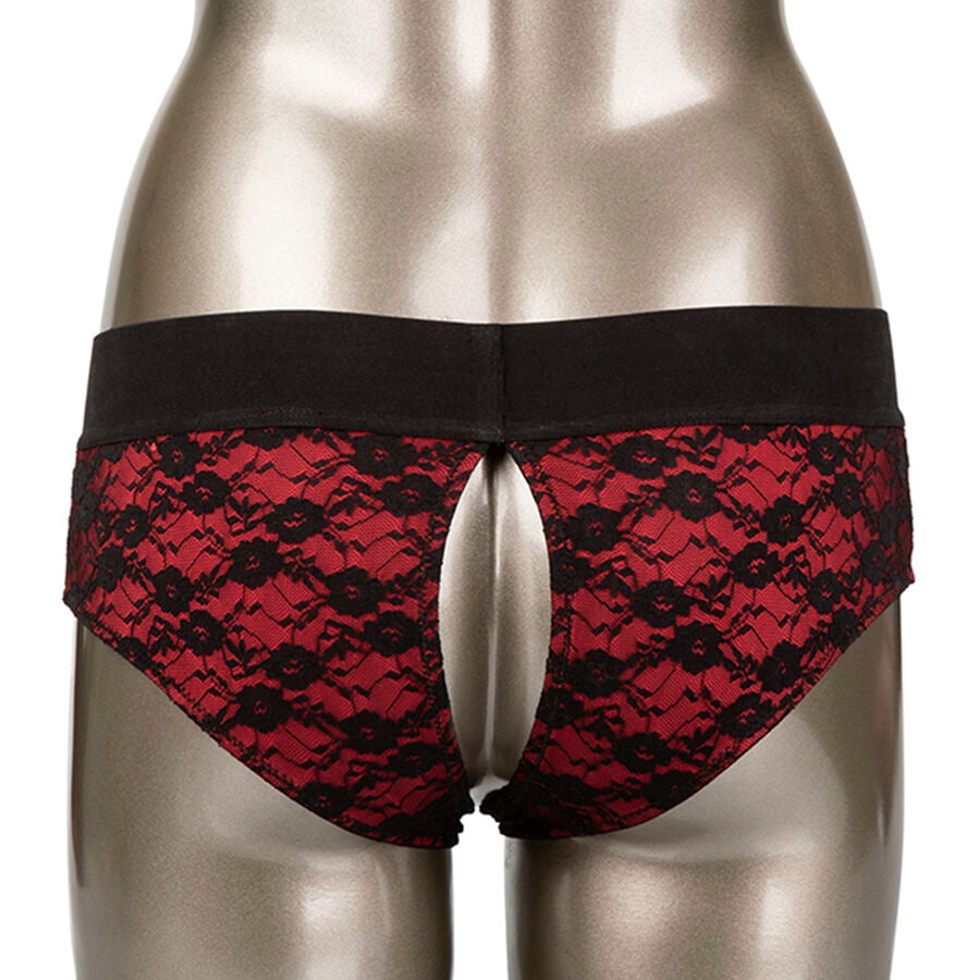 Calexotics - Scandal Set De Braguitas Sin Entrepiernas Con Dildo Talla L/Xl