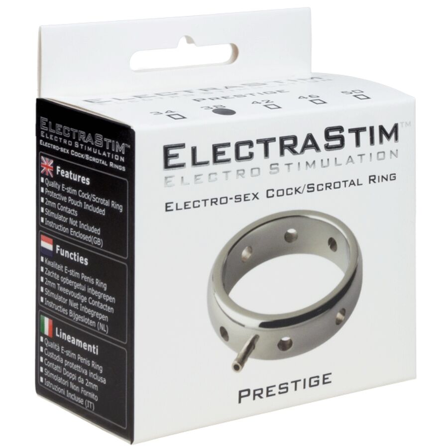 Electrastim - Prestige Anillo Electromagnético De Metal Para El Pene 38 Mm