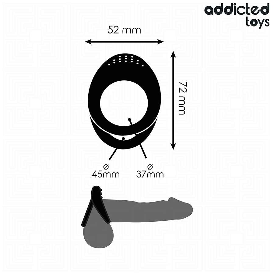 Addicted Toys - Anillo Texturizado Doble Para El Pene
