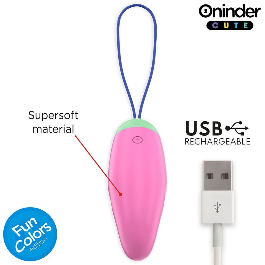 Oninder Cute - Love Pleasure Huevo Vibro-Rotador 360 Silicona - App Mundial Gratuita