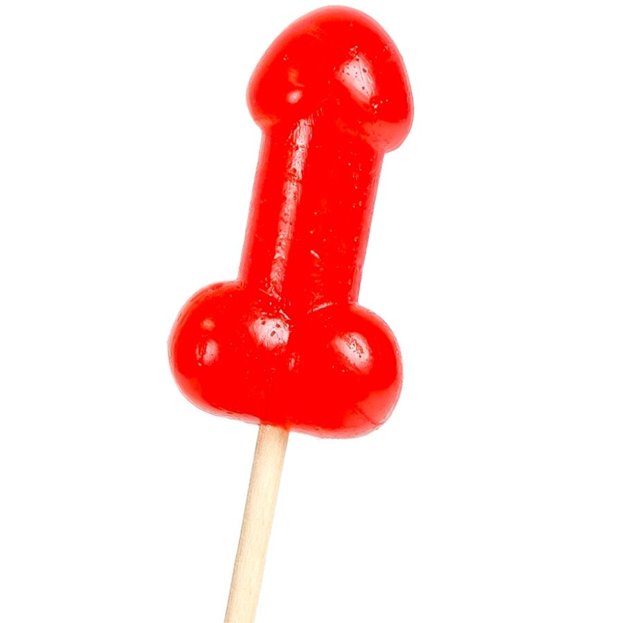 Secretplay - Piruleta Pene Caramelo Cereza Con Efecto Calor Picante