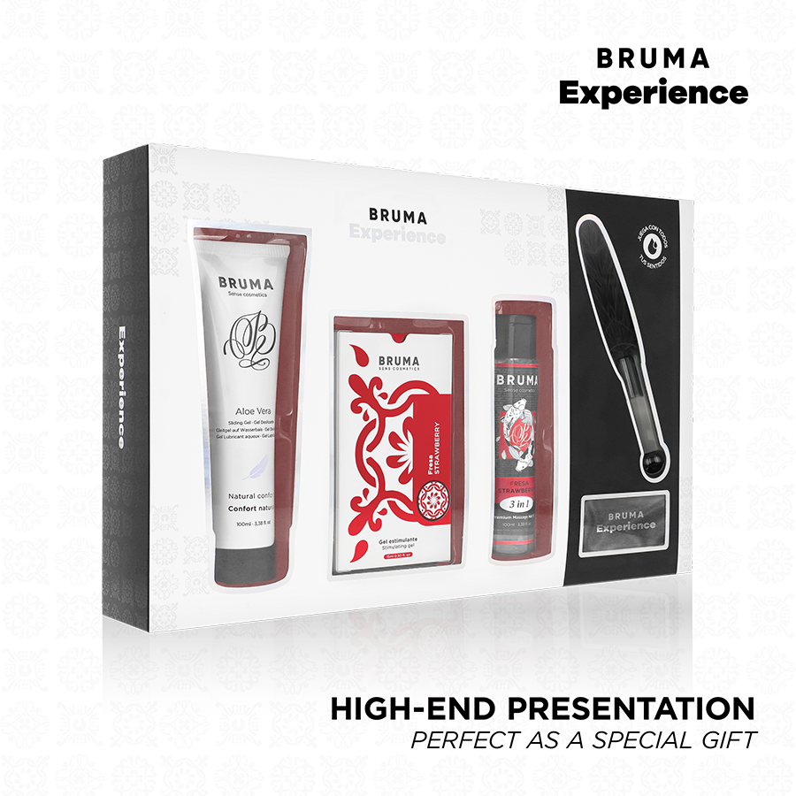 Bruma Xperience - Kit Tentación Dulce Fresa Con Potenciador De Orgasmos