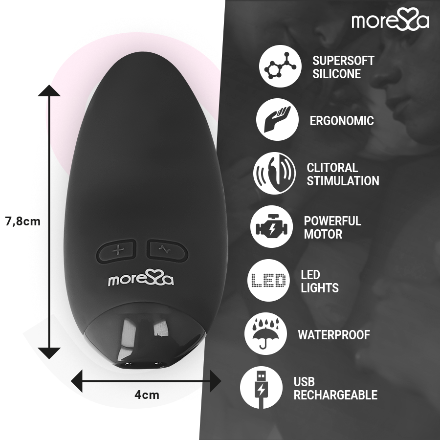 Moressa - Blossom Masajeador Personal Negro